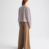 TWP - J.D. Shirt with Crystals in Superfine Mini Stripe
