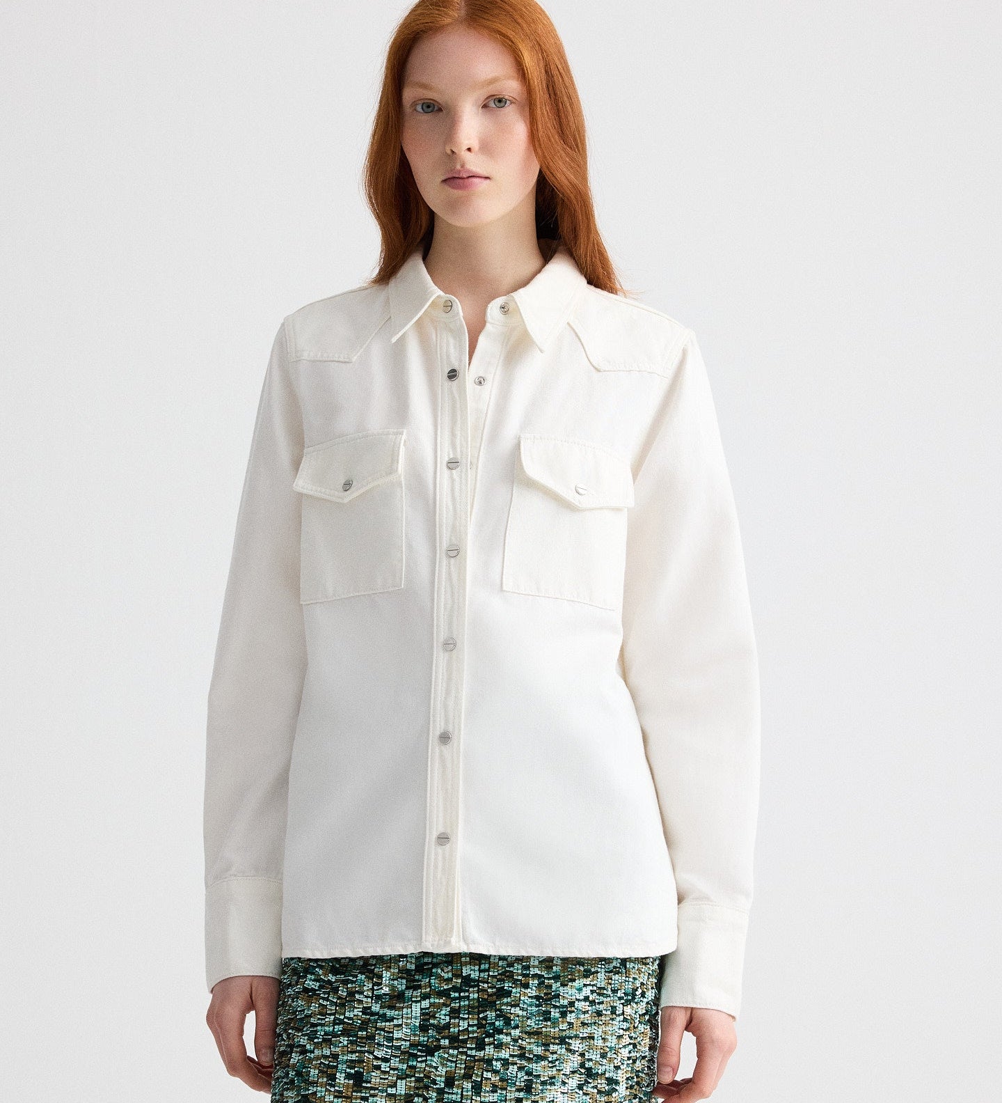 TWP - Ranchers Daughter Shirt in Natural Denim