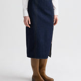 TWP - Denim Skirt with Seams in Heavy Denim