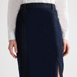 TWP - Denim Skirt with Seams in Heavy Denim