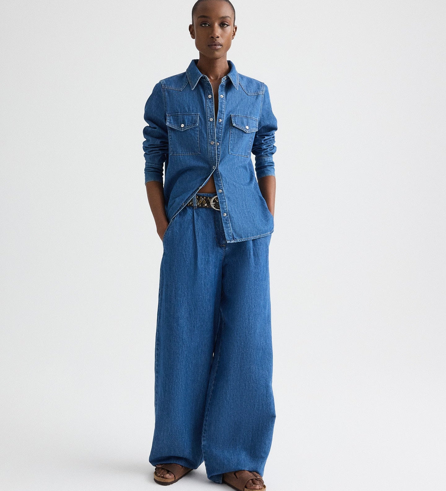 TWP - Ranchers Daughter Shirt in Denim Shirting