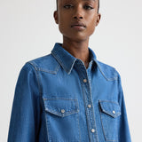 TWP - Ranchers Daughter Shirt in Denim Shirting