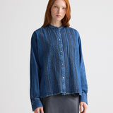 TWP - Pintuck Painter Shirt in Denim Shirting