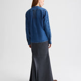 TWP - Pintuck Painter Shirt in Denim Shirting