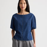 TWP - Simple T in Denim Shirting