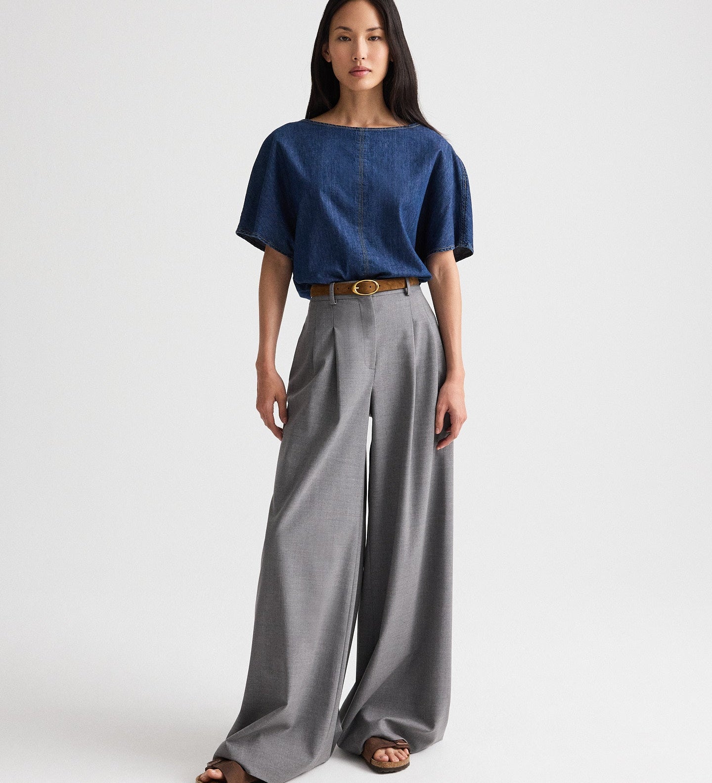 TWP - Simple T in Denim Shirting