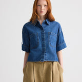 TWP - My Newest Mistake Shirt in Denim Shirting