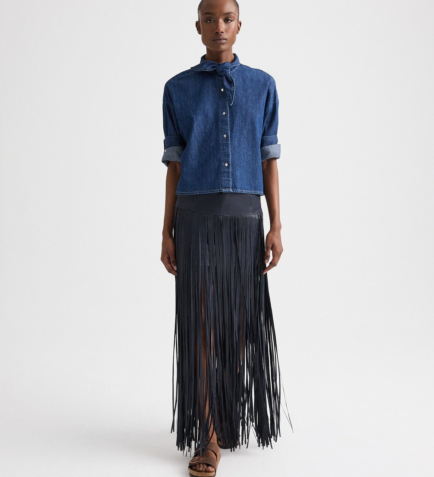TWP - Tie One On Shirt in Denim Shirting