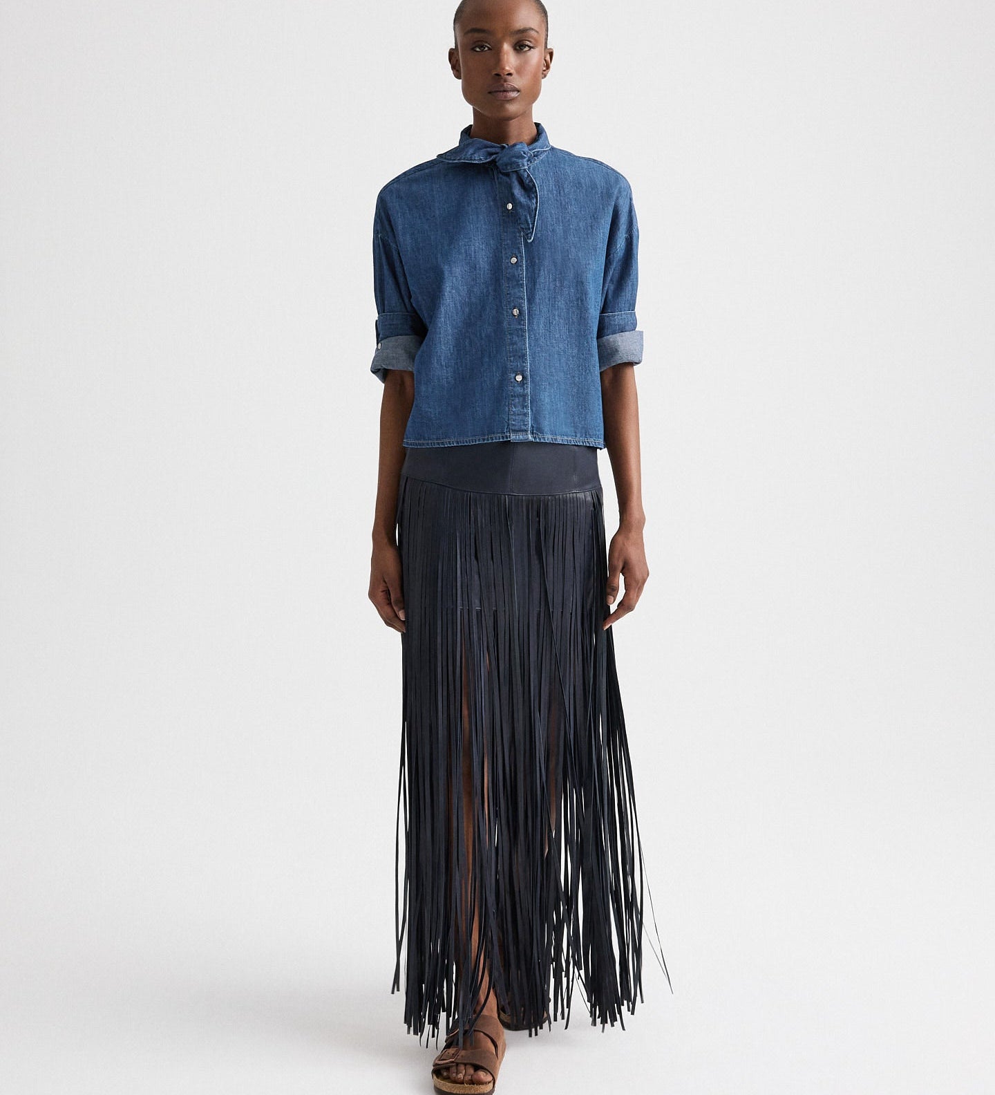 TWP - Tie One On Shirt in Denim Shirting