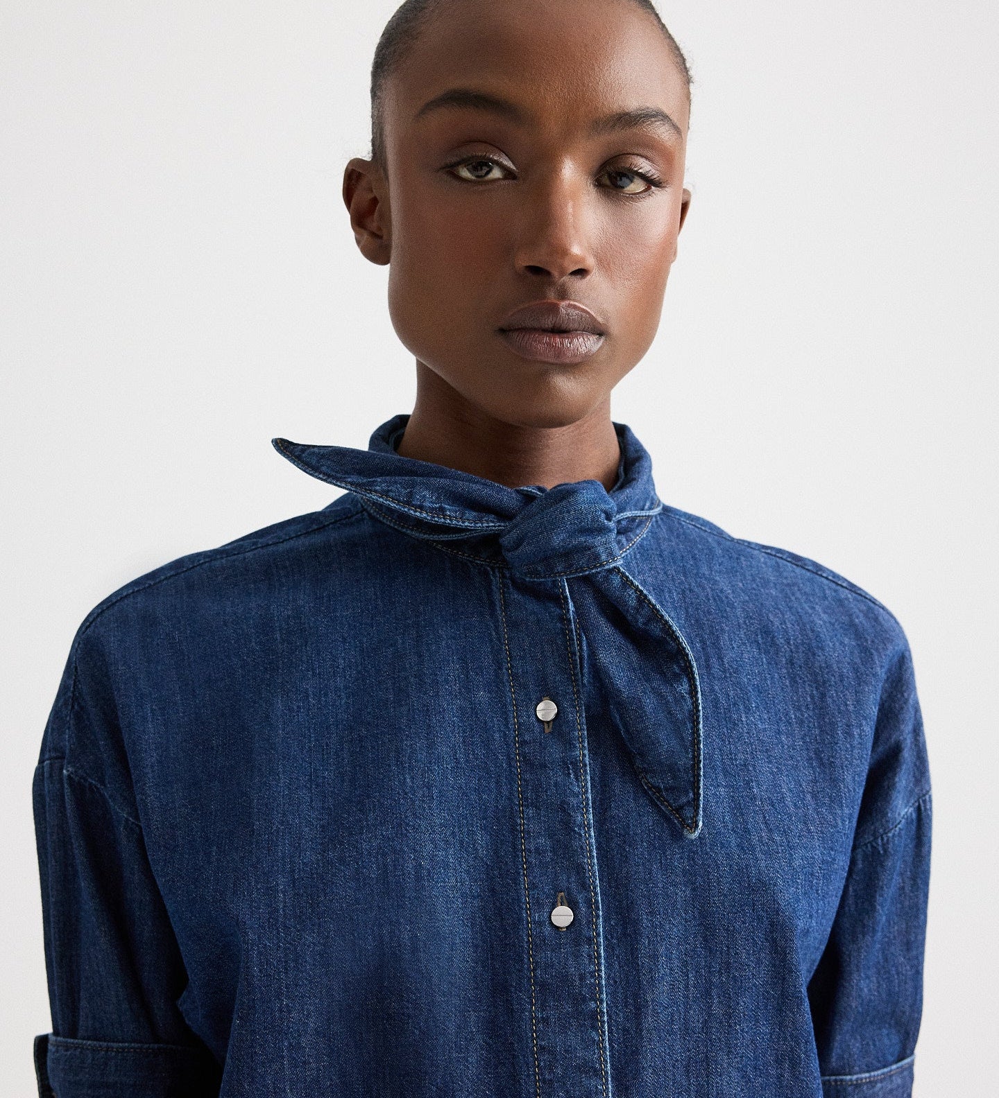 TWP - Tie One On Shirt in Denim Shirting