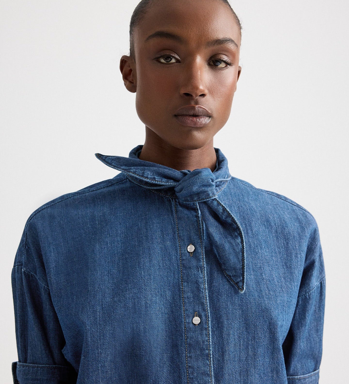TWP - Tie One On Shirt in Denim Shirting