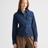 TWP - Mustang Sally Shirt in Denim Shirting