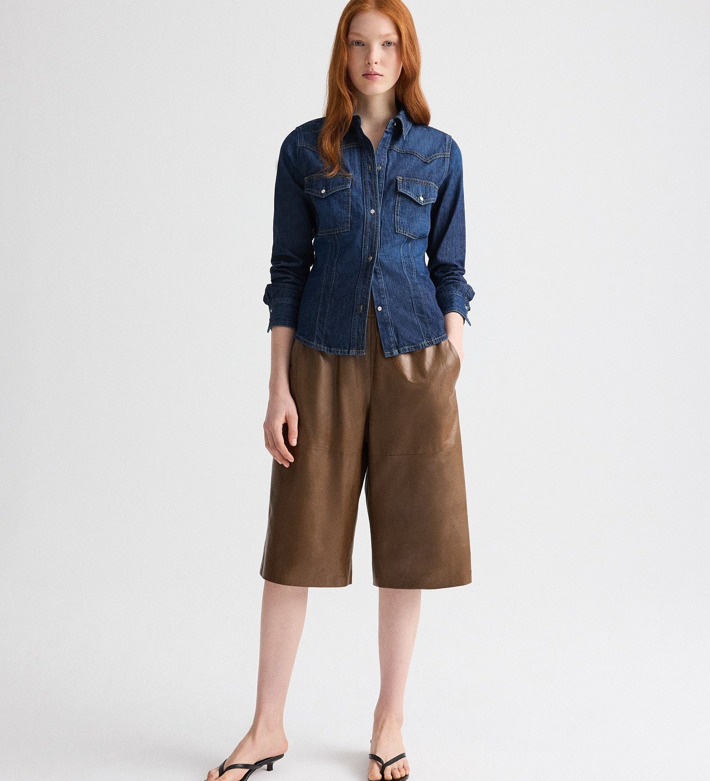 TWP - Mustang Sally Shirt in Denim Shirting