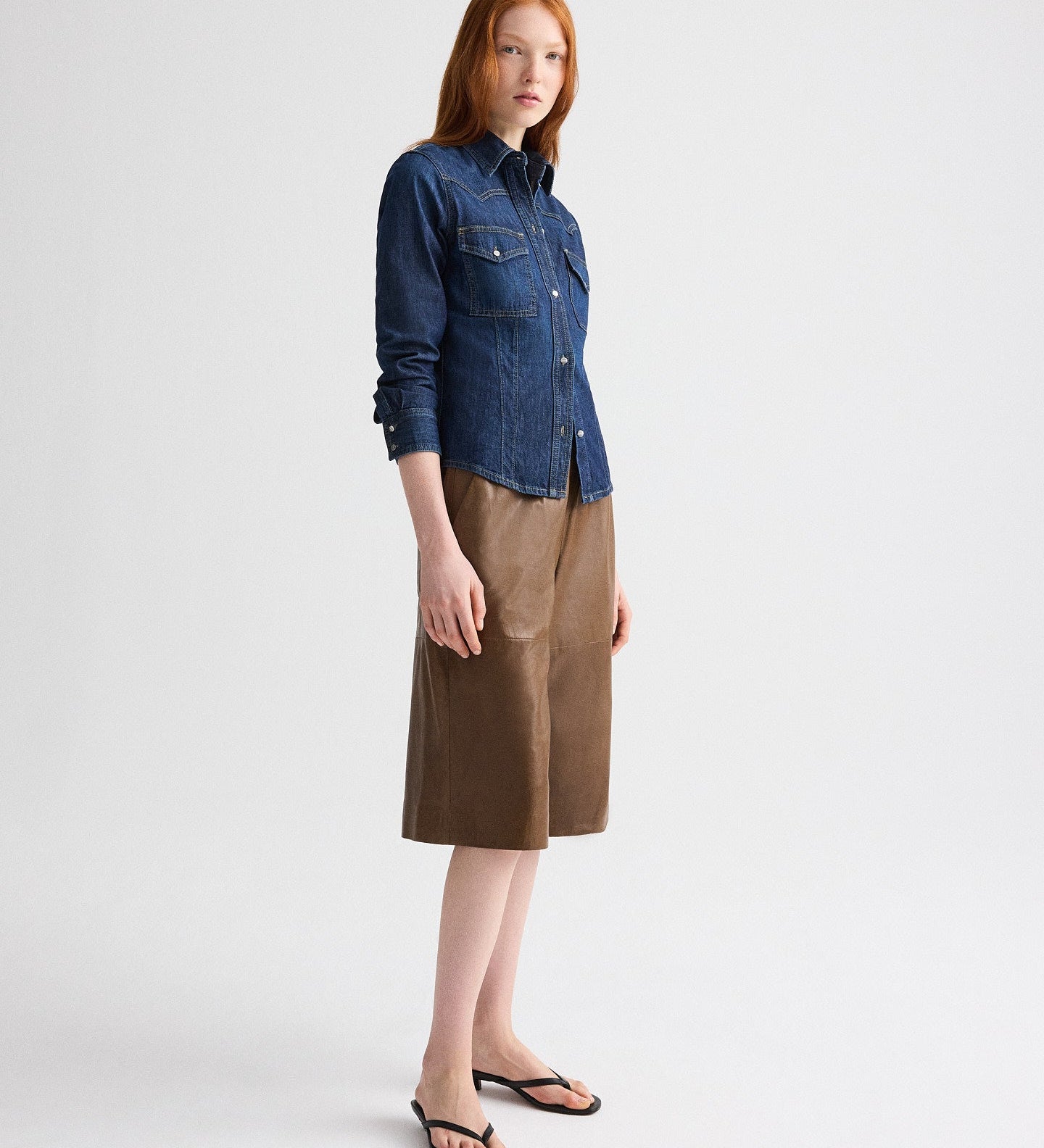 TWP - Mustang Sally Shirt in Denim Shirting