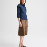 TWP - Mustang Sally Shirt in Denim Shirting