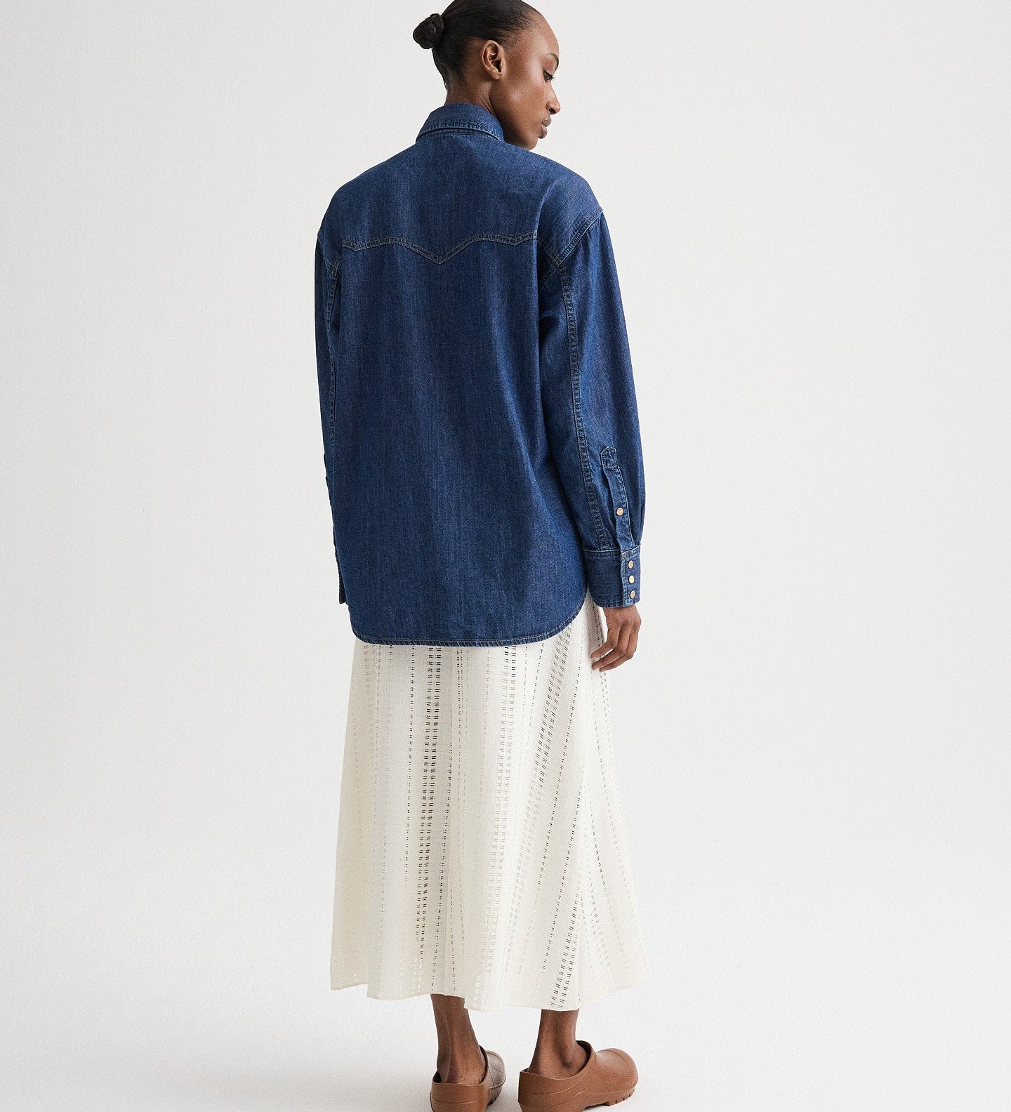 TWP - OG Supersized Ranchers Shirt in Denim Shirting