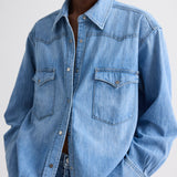 TWP - OG Supersized Ranchers Shirt in Denim Shirting