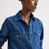 TWP - Cowboy Take Me Away Shirt in Denim Shirting