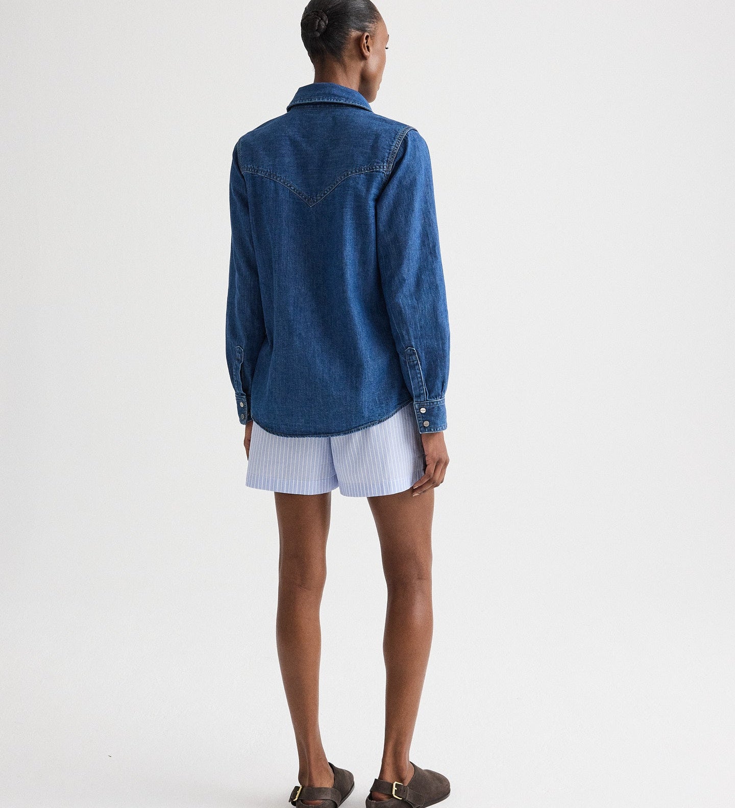 TWP - Cowboy Take Me Away Shirt in Denim Shirting