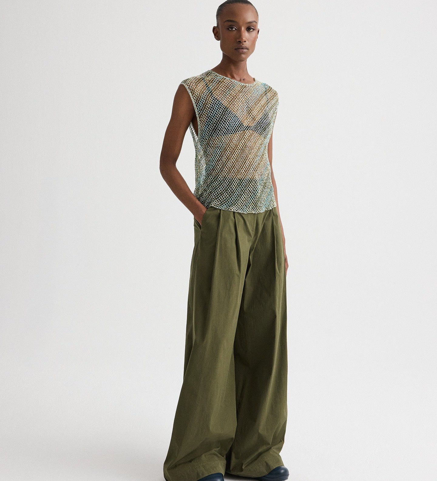 TWP - Next Didi Pant with Raw Hem in Vintage Washed Poplin