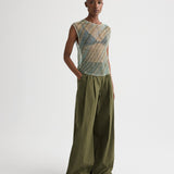 TWP - Next Didi Pant with Raw Hem in Vintage Washed Poplin