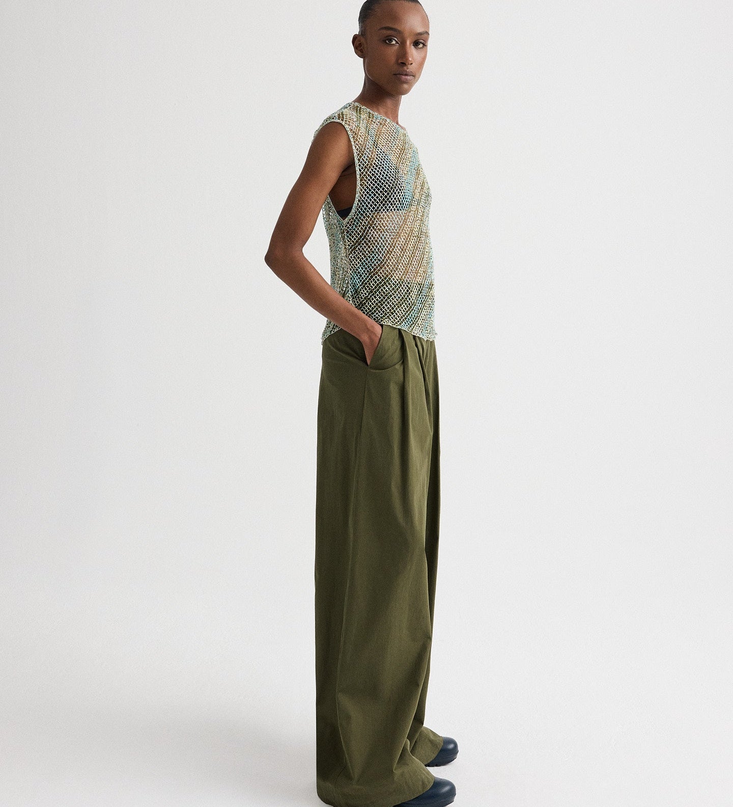 TWP - Next Didi Pant with Raw Hem in Vintage Washed Poplin