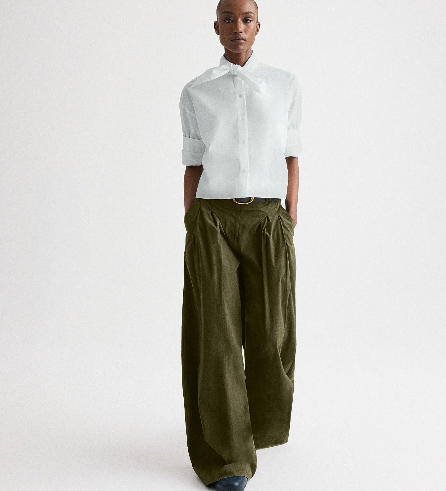 TWP - Tie One On Shirt in Vintage Washed Poplin