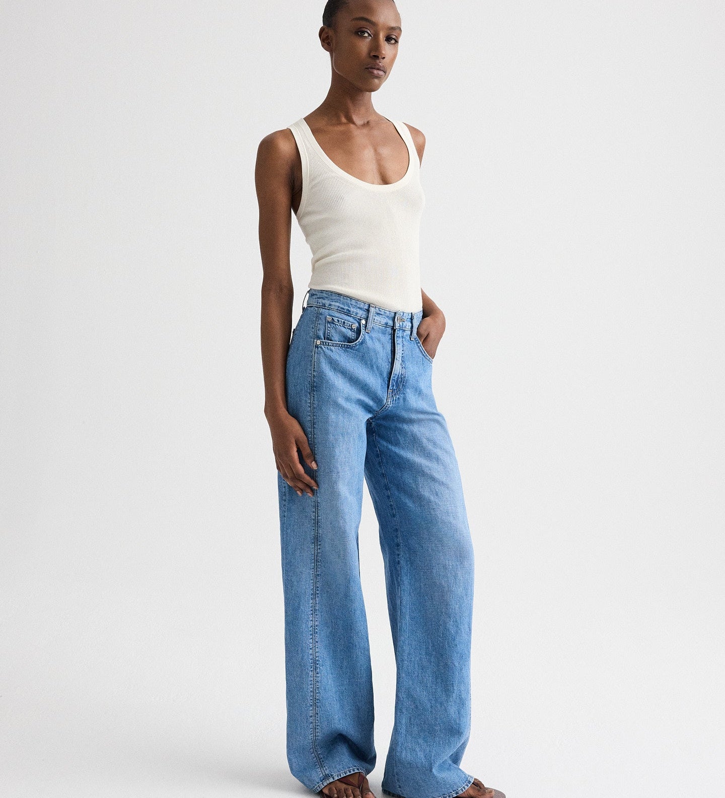 TWP - West 11th St. Jean in Linen Cotton Denim