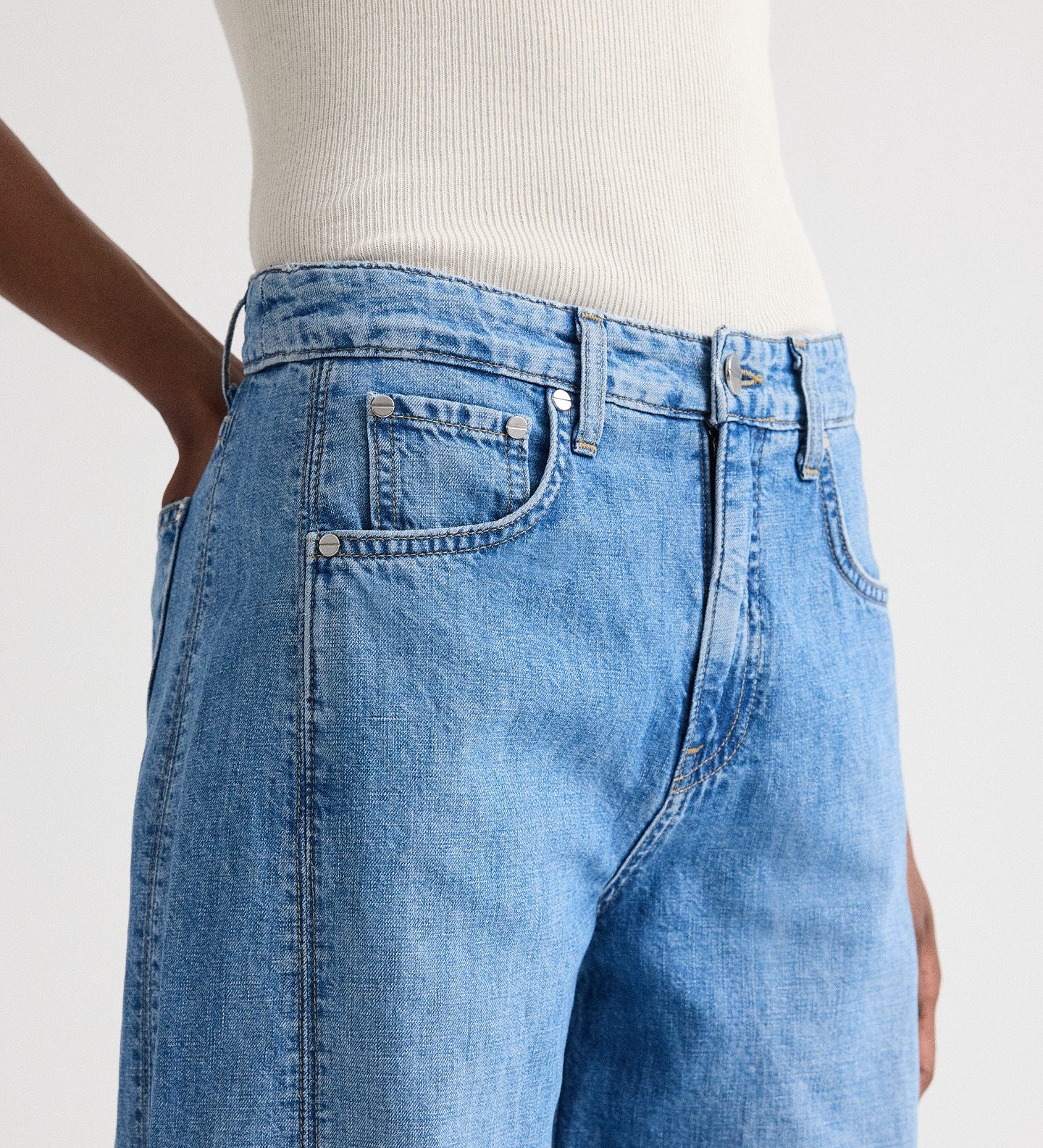 TWP - West 11th St. Jean in Linen Cotton Denim