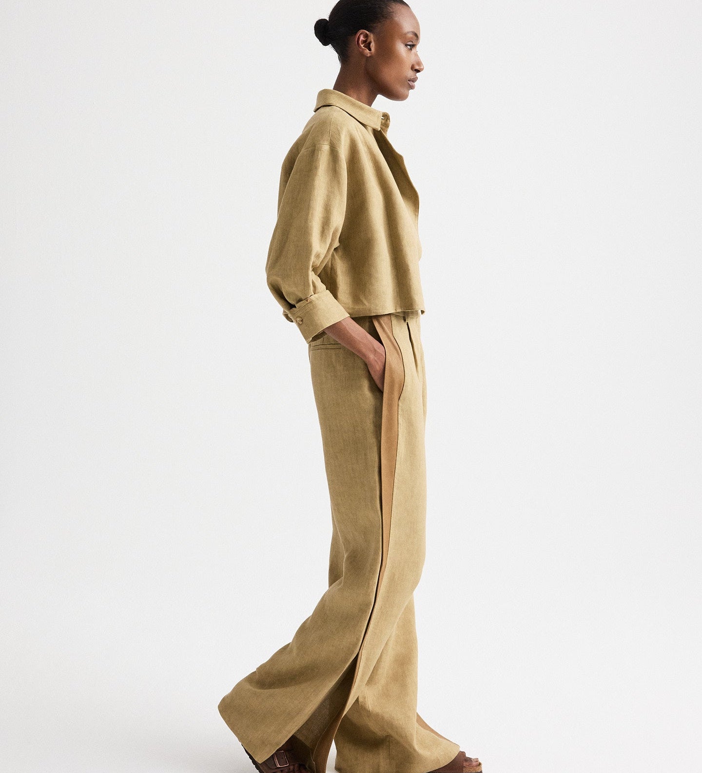 TWP - Slim A Pant with Lip Tux in Plain Weave Linen