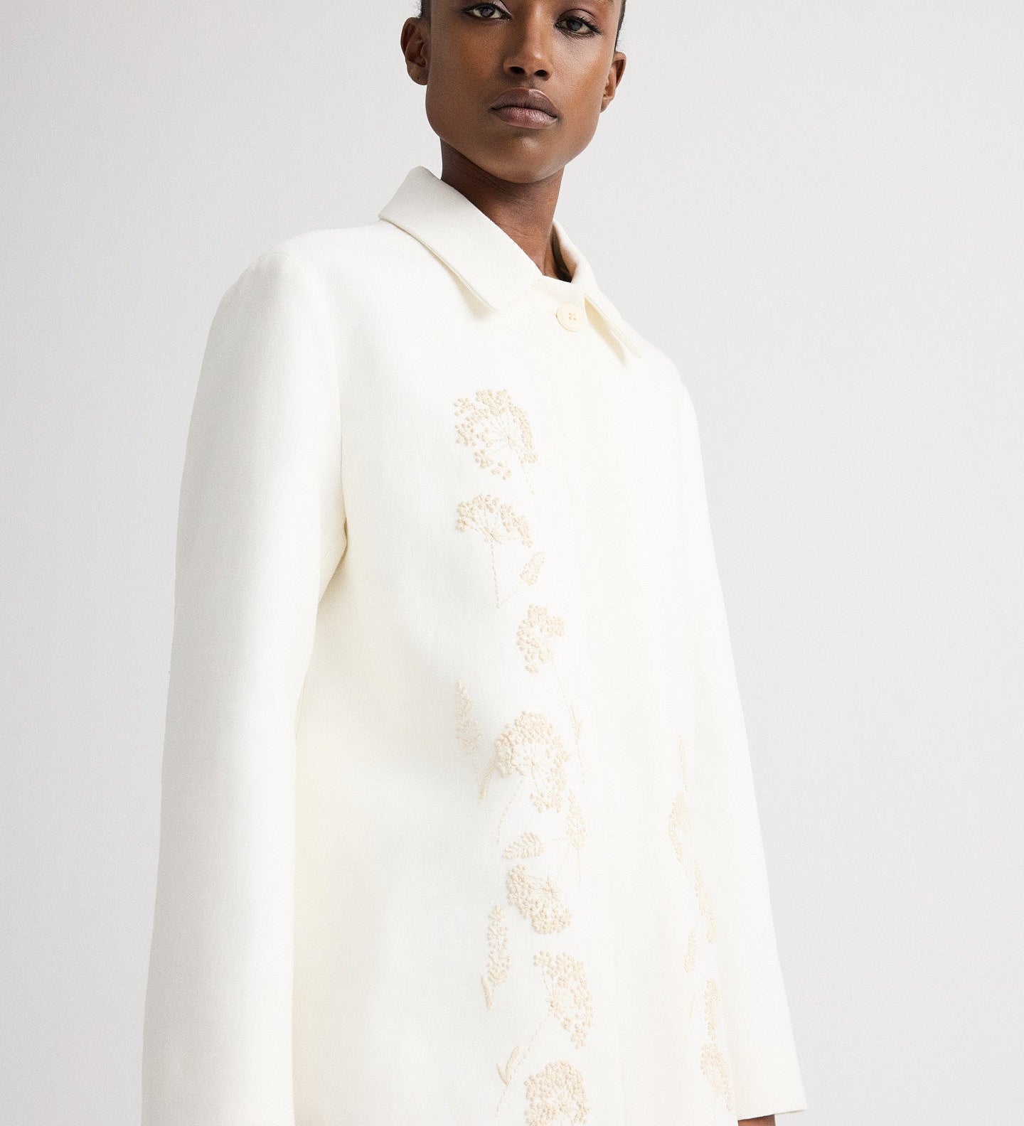 TWP - Edinburgh Coat in Embroidered Washed Linen
