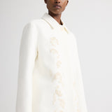 TWP - Edinburgh Coat in Embroidered Washed Linen
