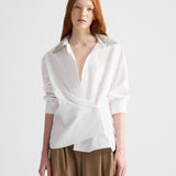 TWP - New Earl Shirt with Crystal Collar in Cotton Shirting