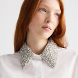 TWP - New Earl Shirt with Crystal Collar in Cotton Shirting