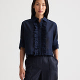 TWP - Next Ex Shirt with Ruffle in Cotton Silk Organza