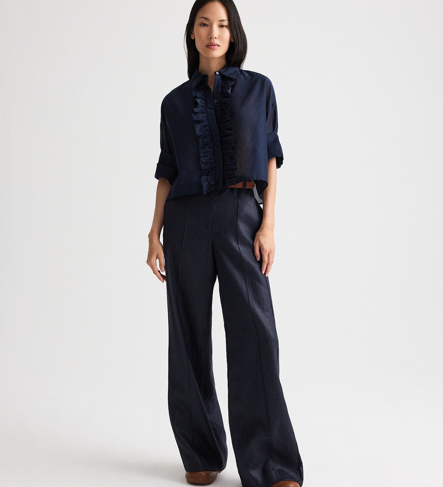 TWP - Next Ex Shirt with Ruffle in Cotton Silk Organza