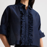 TWP - Next Ex Shirt with Ruffle in Cotton Silk Organza