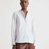 TWP - Tied Down Shirt in Mini Awning Stripe