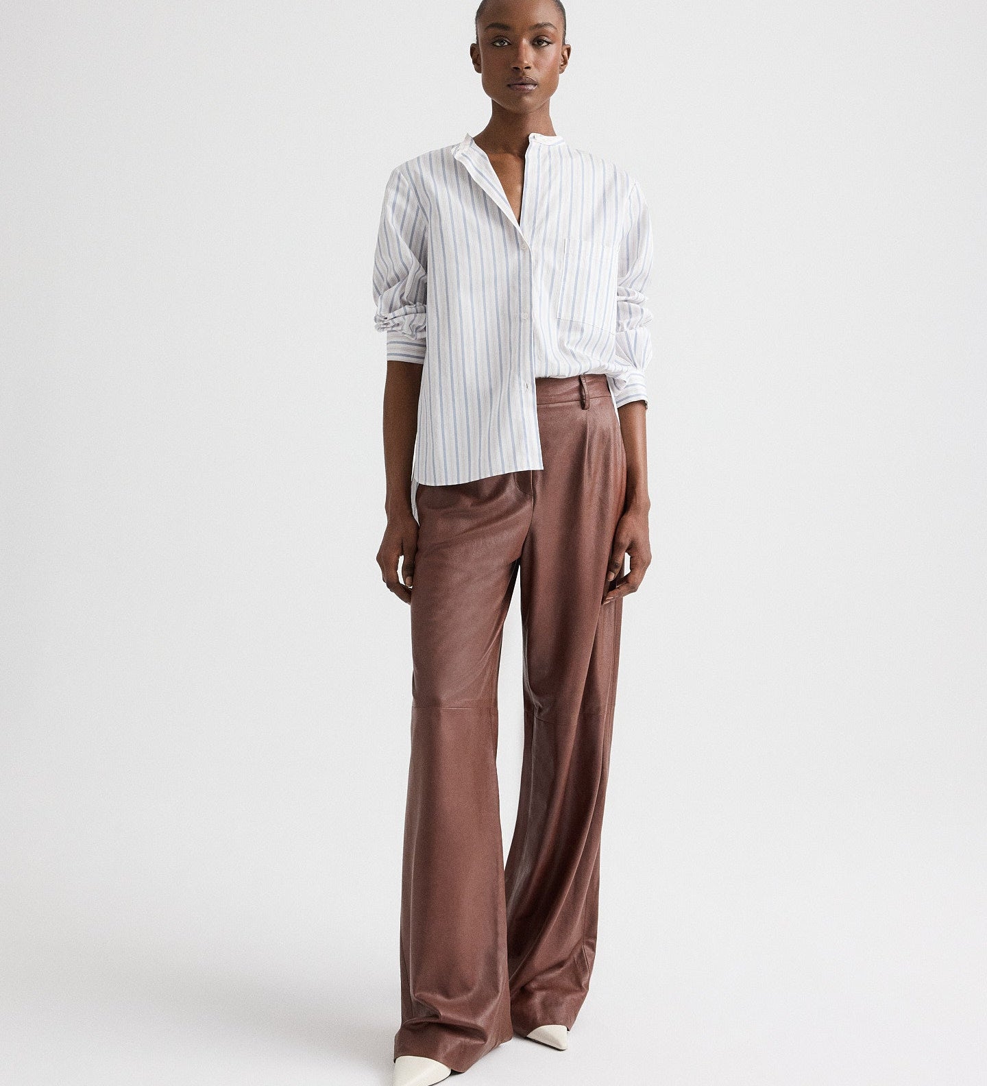 TWP - Tied Down Shirt in Mini Awning Stripe