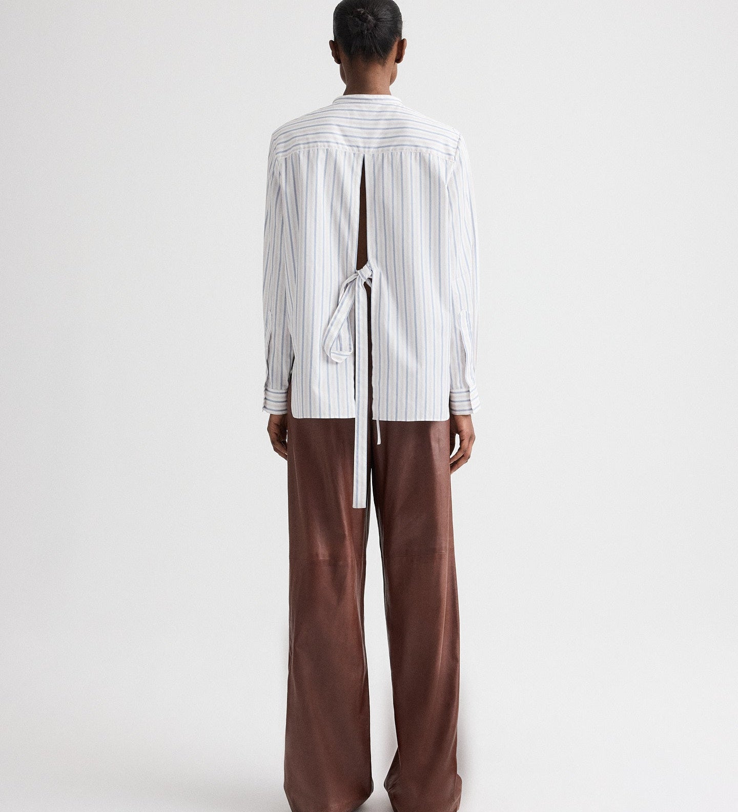 TWP - Tied Down Shirt in Mini Awning Stripe
