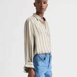 TWP - Next Morning Shirt in Fluid Regency Stripe
