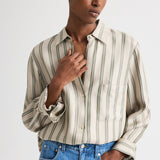 TWP - Next Morning Shirt in Fluid Regency Stripe