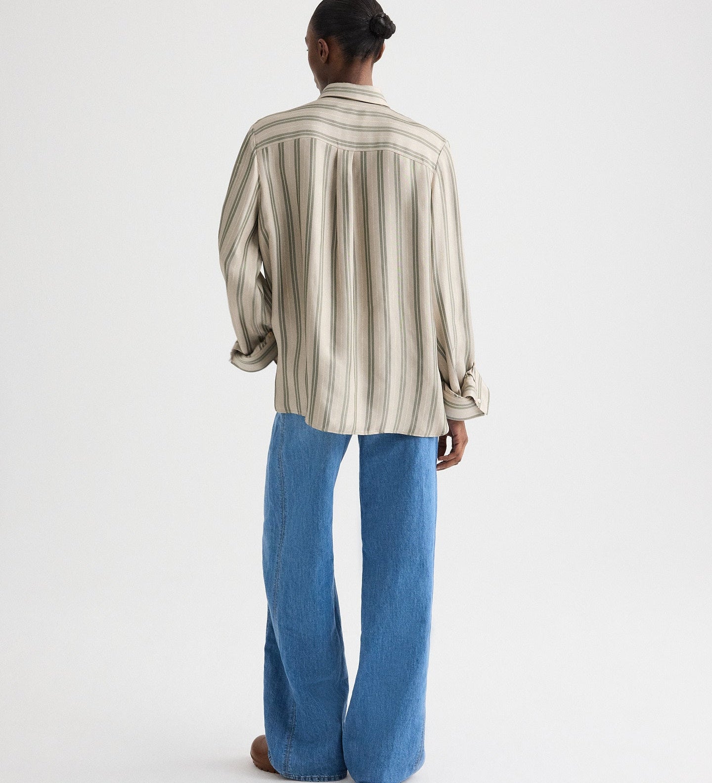TWP - Next Morning Shirt in Fluid Regency Stripe