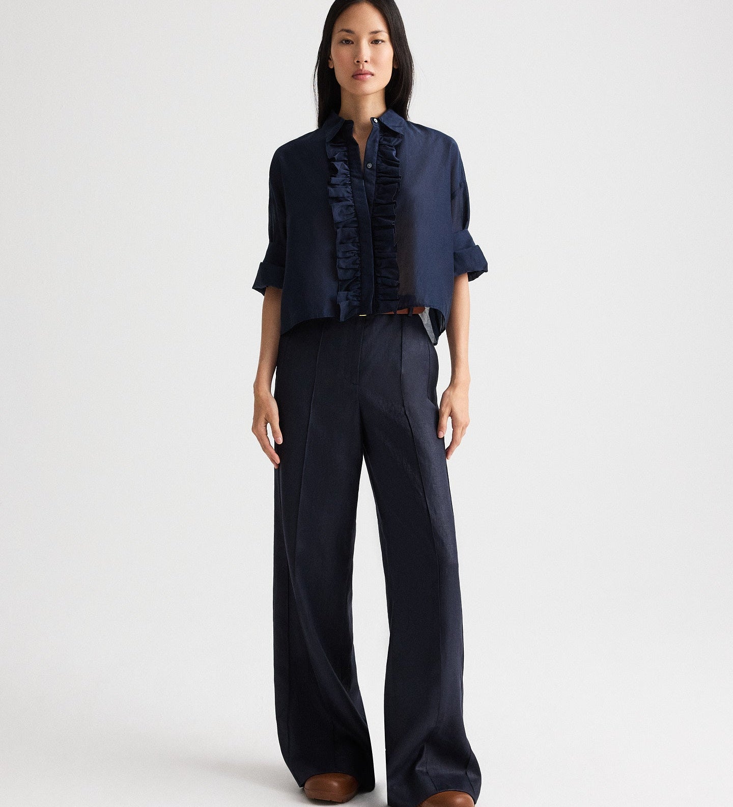TWP - Bond St Pant in Chintzed Linen