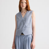 TWP - Tyler Vest in Compact Wool Suiting