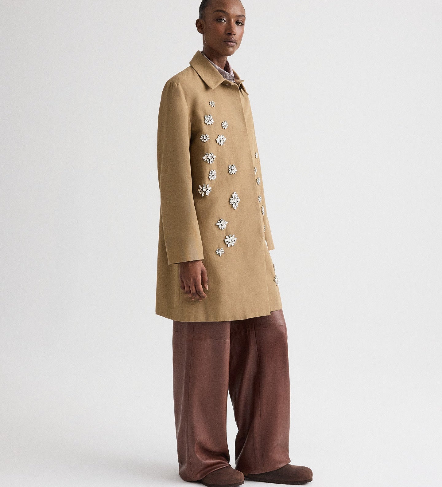 TWP - Edinburgh Coat with Crystals in Water - Repellent Cotton Canvas