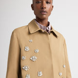 TWP - Edinburgh Coat with Crystals in Water - Repellent Cotton Canvas