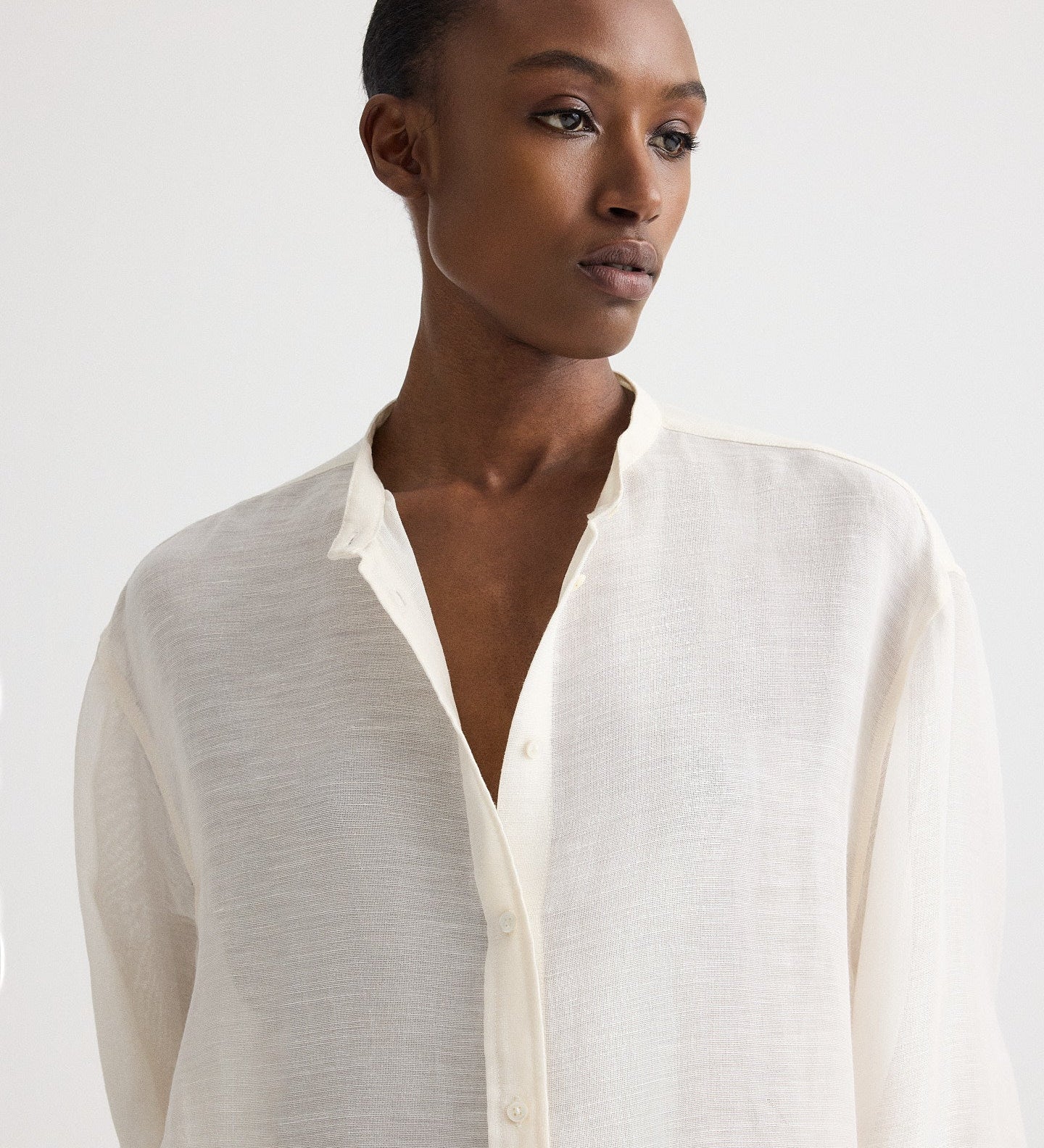 TWP - Late Check Out Shirt in Silk Linen Gauze