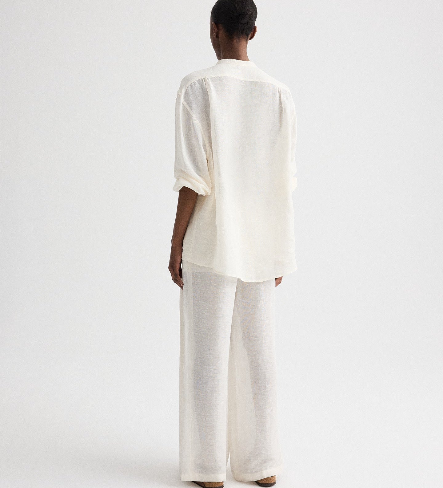 TWP - Late Check Out Shirt in Silk Linen Gauze