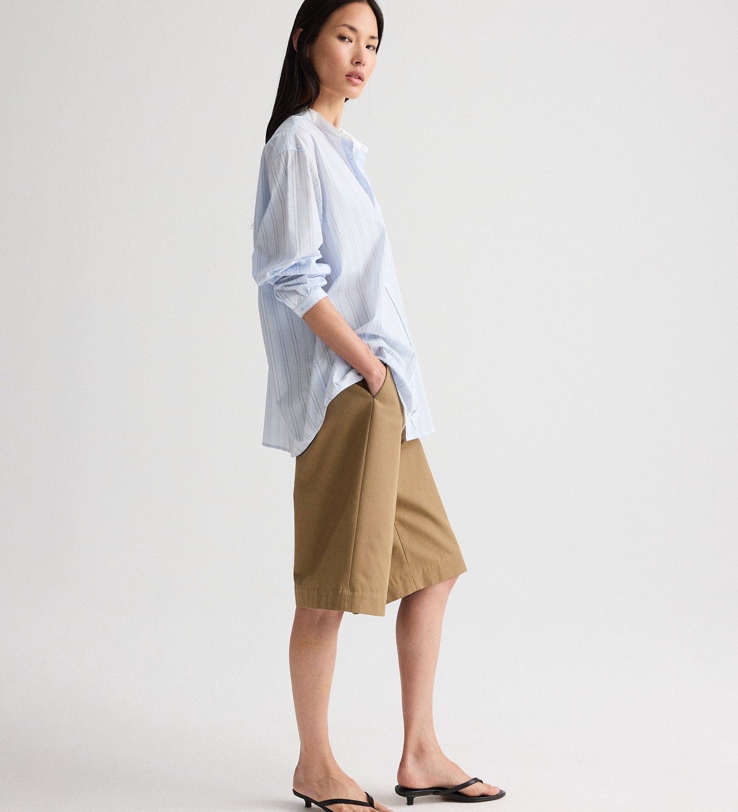 TWP - Late Check Out Top in Drop Needle Double Stripe